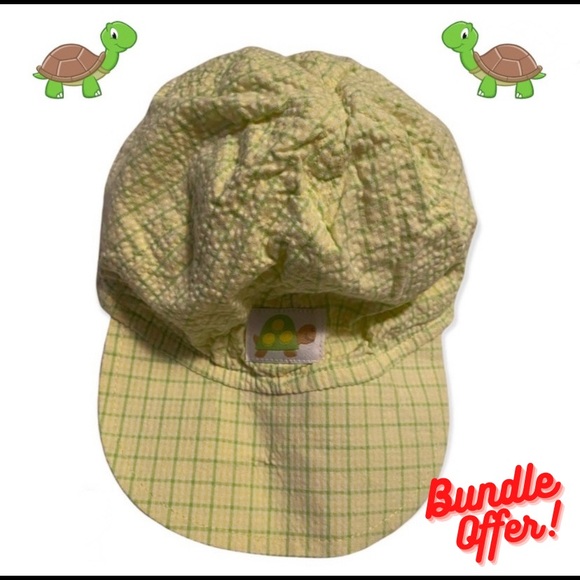 🔥CLEARANCE🔥 Baby Turtle Baseball Cap - Yellow & Green - 3/9 Mths - Cute 🐢 🥰 - Picture 1 of 7